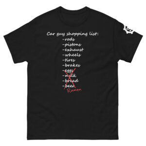 The car guy shopping list