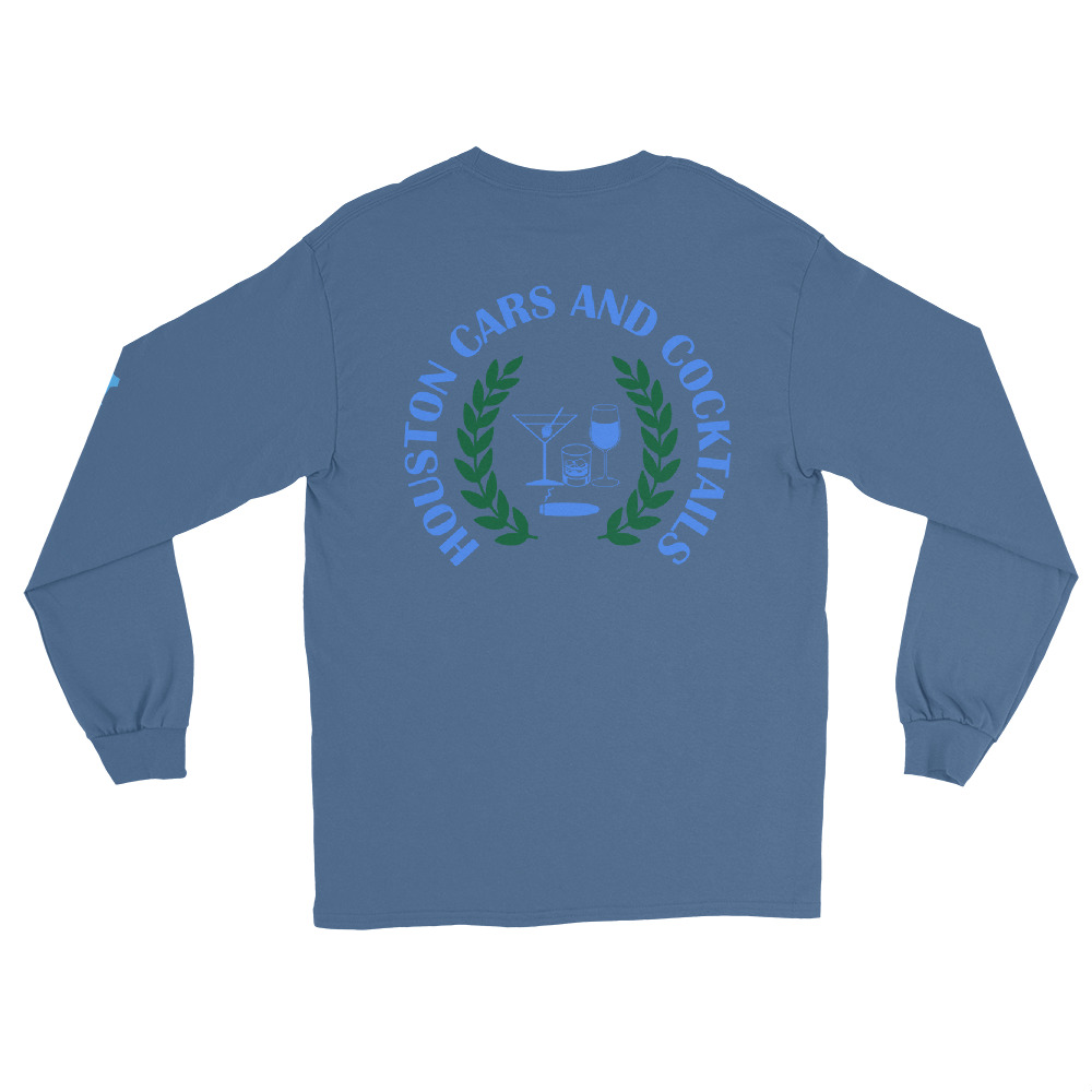 Cars and Cocktails Long Sleeve - Blue Logo - Image 14