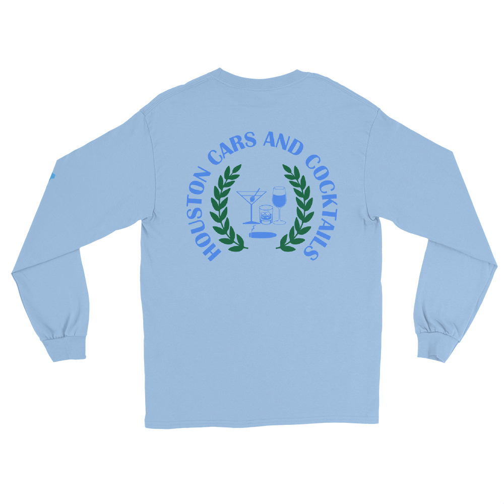 Cars and Cocktails Long Sleeve - Blue Logo - Image 18