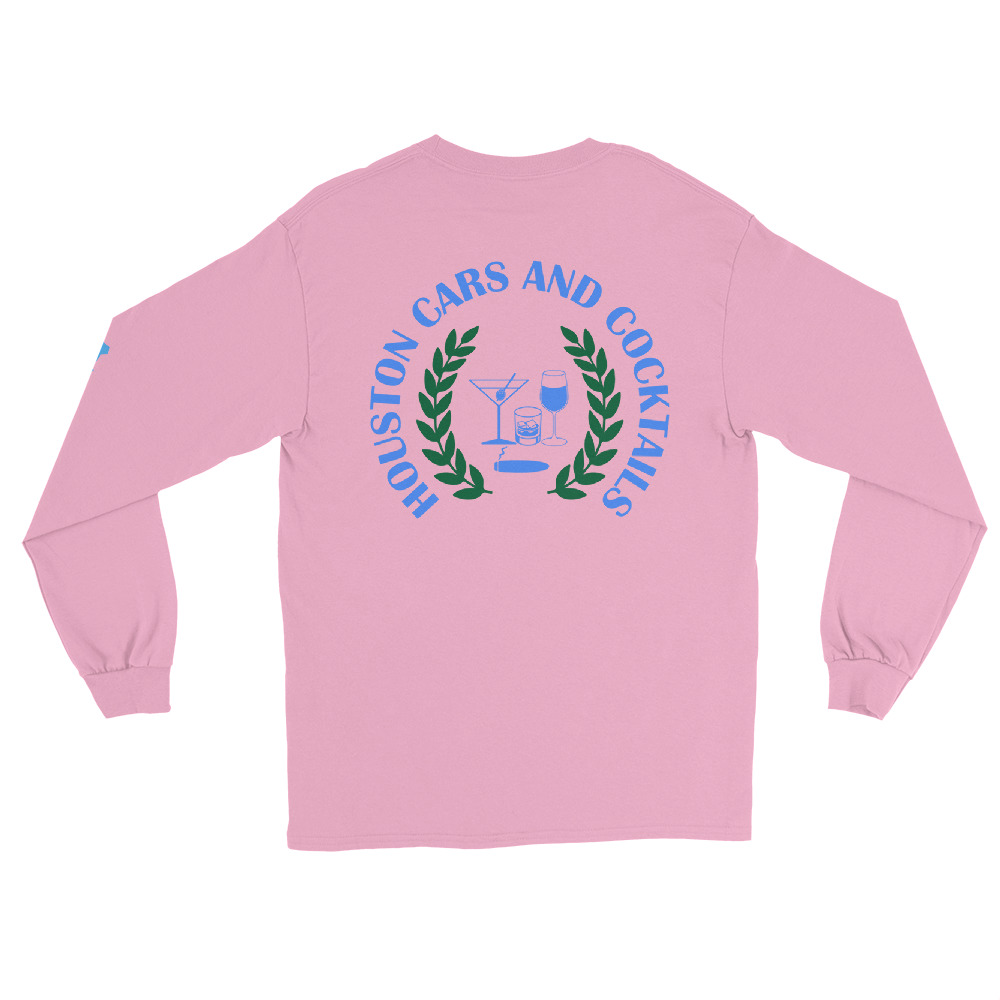 Cars and Cocktails Long Sleeve - Blue Logo - Image 20