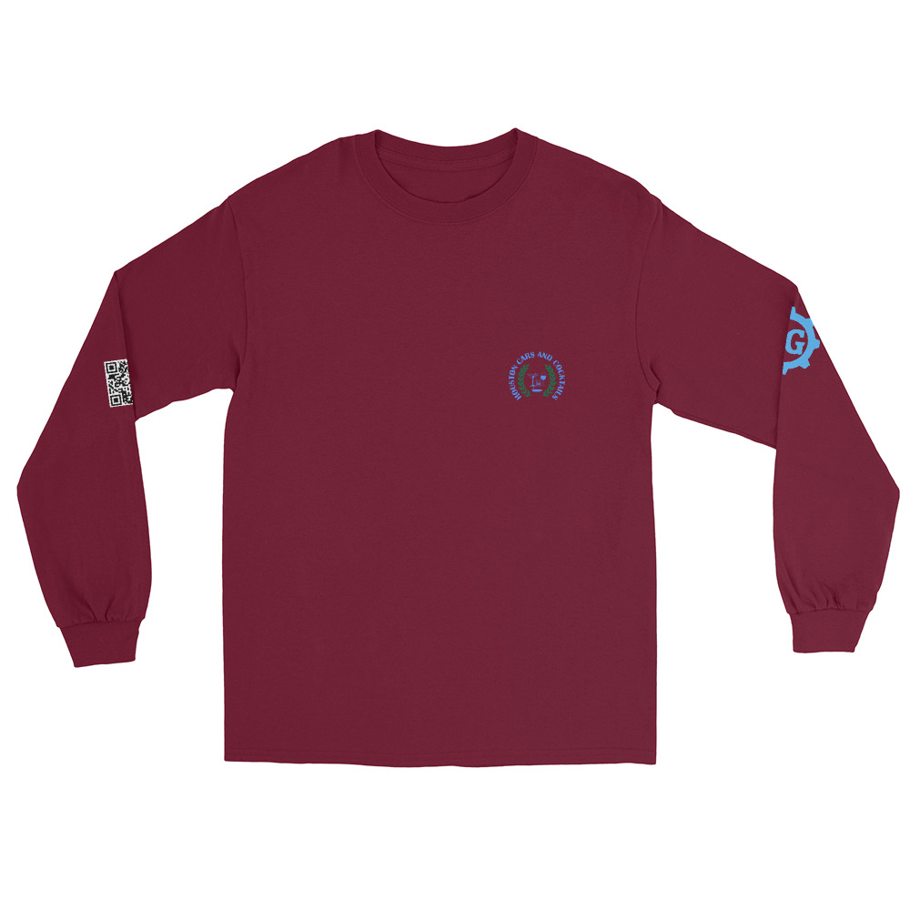 Cars and Cocktails Long Sleeve - Blue Logo - Image 5