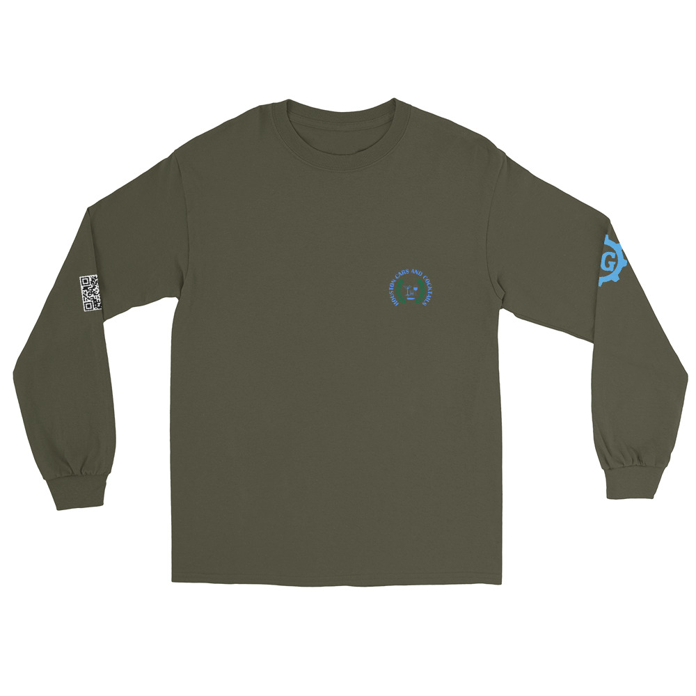 Cars and Cocktails Long Sleeve - Blue Logo - Image 11