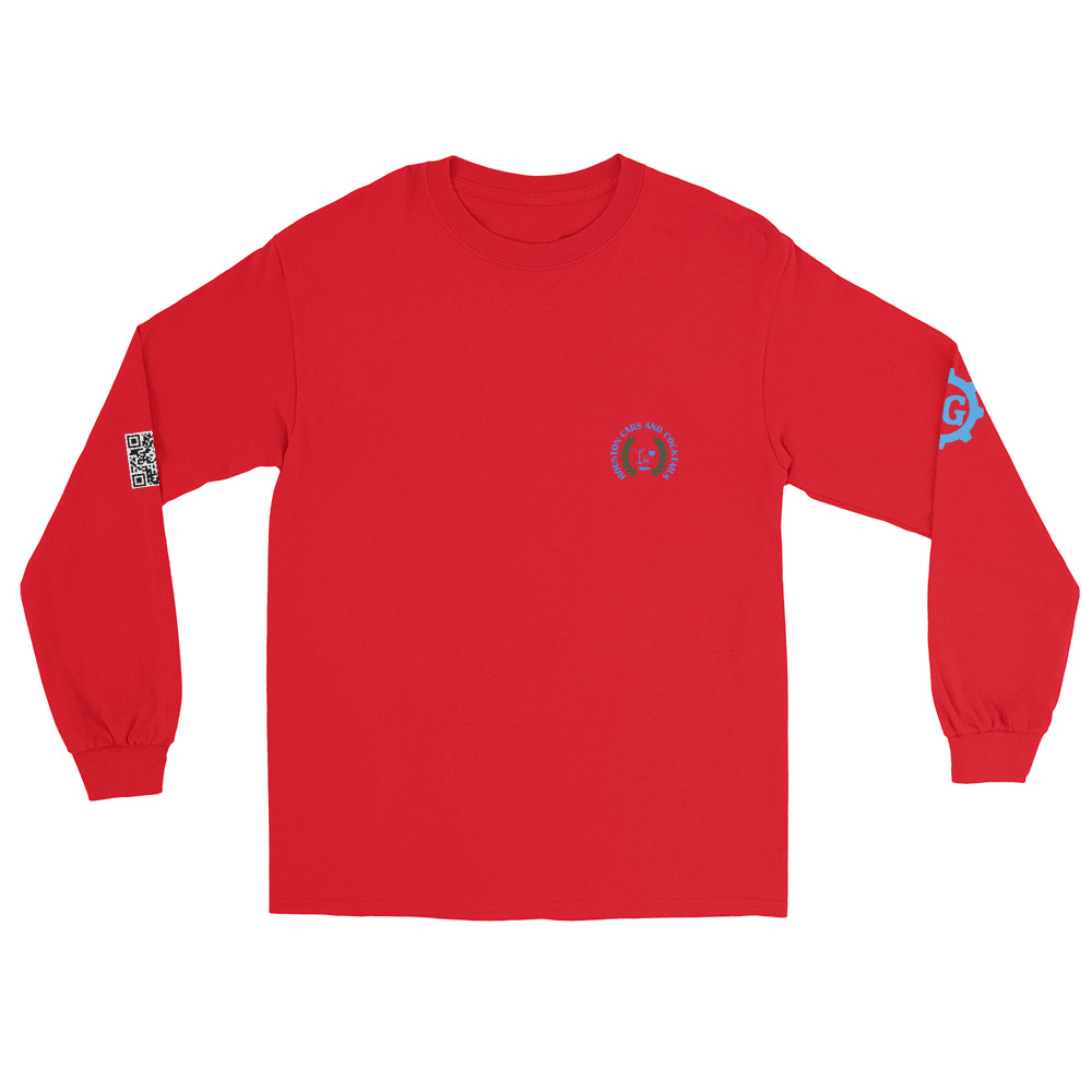 Cars and Cocktails Long Sleeve - Blue Logo - Image 7