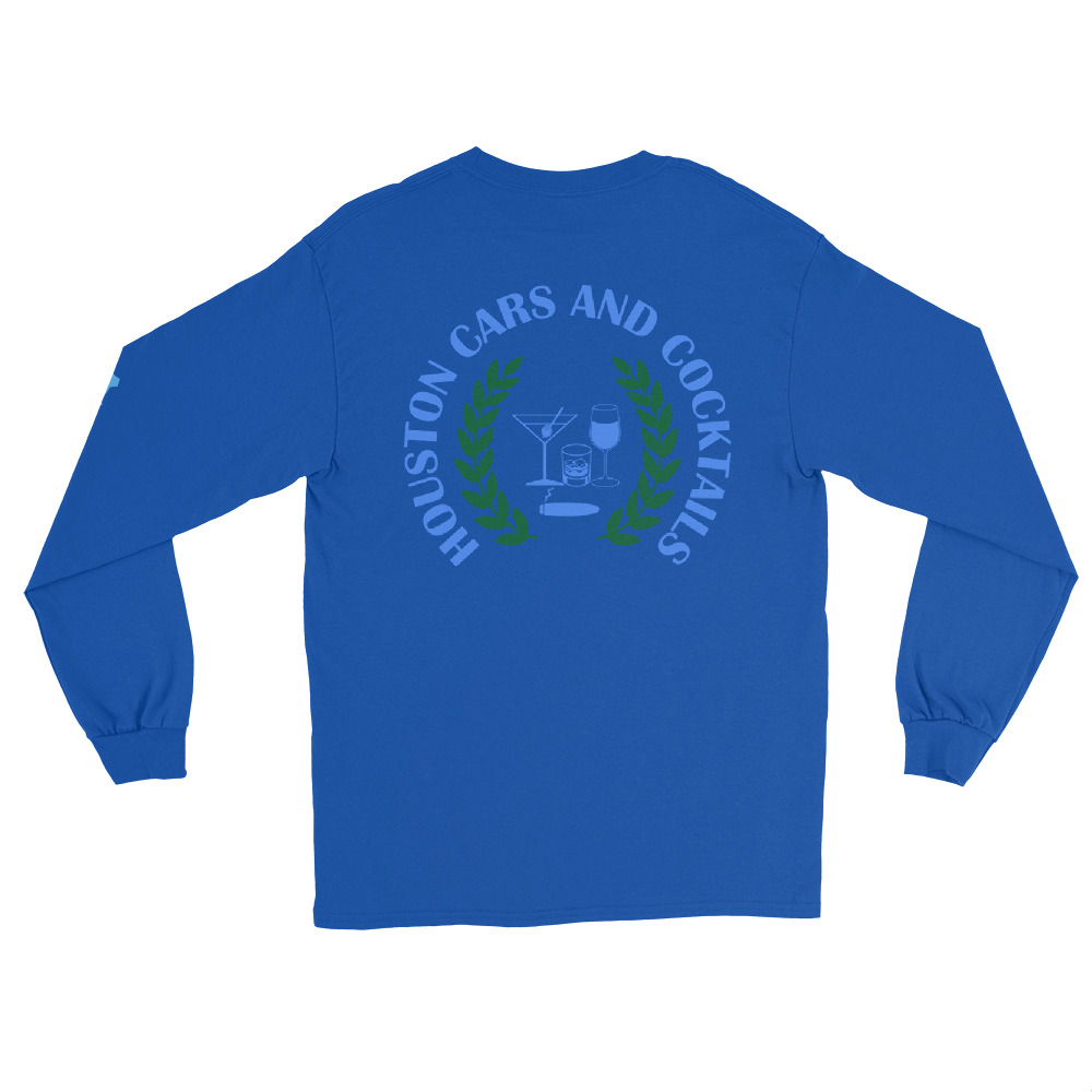 Cars and Cocktails Long Sleeve - Blue Logo - Image 10