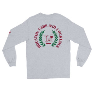 Cars and Cocktails Long Sleeve - Burgundy Logo