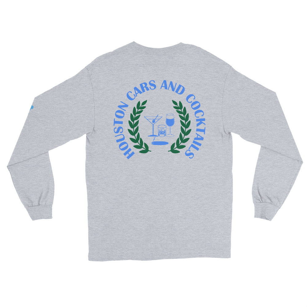 Cars and Cocktails Long Sleeve - Blue Logo - Image 16